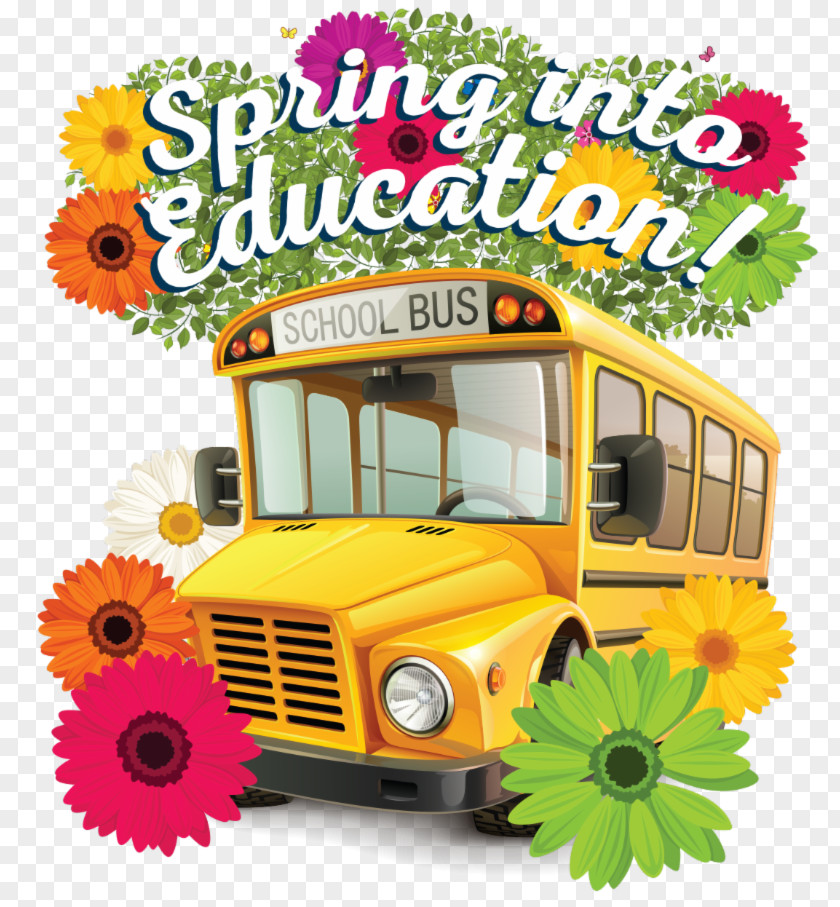 Kids Summer Camp Flyer Big Yellow School Bus Vector Graphics PNG