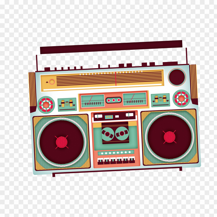 Radio Poster Tape Recorder PNG
