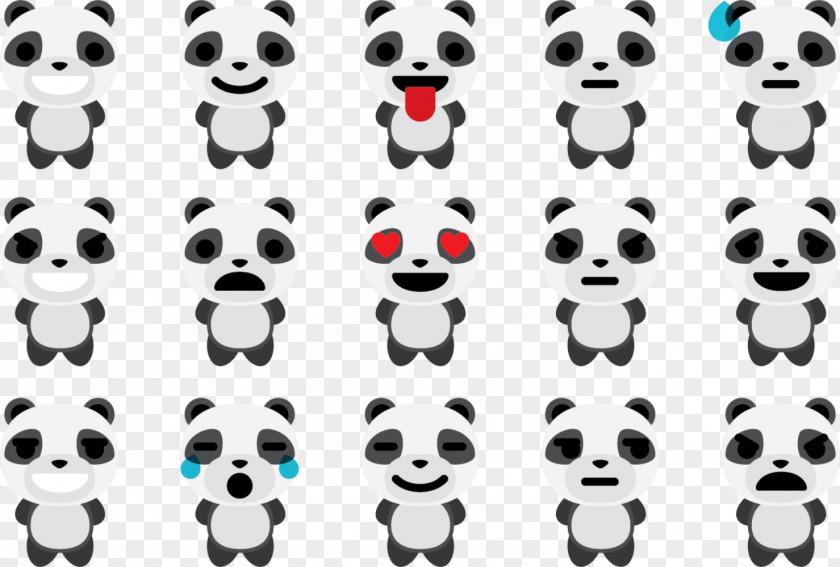 Panda Expression Telephone Facial Emoji PNG