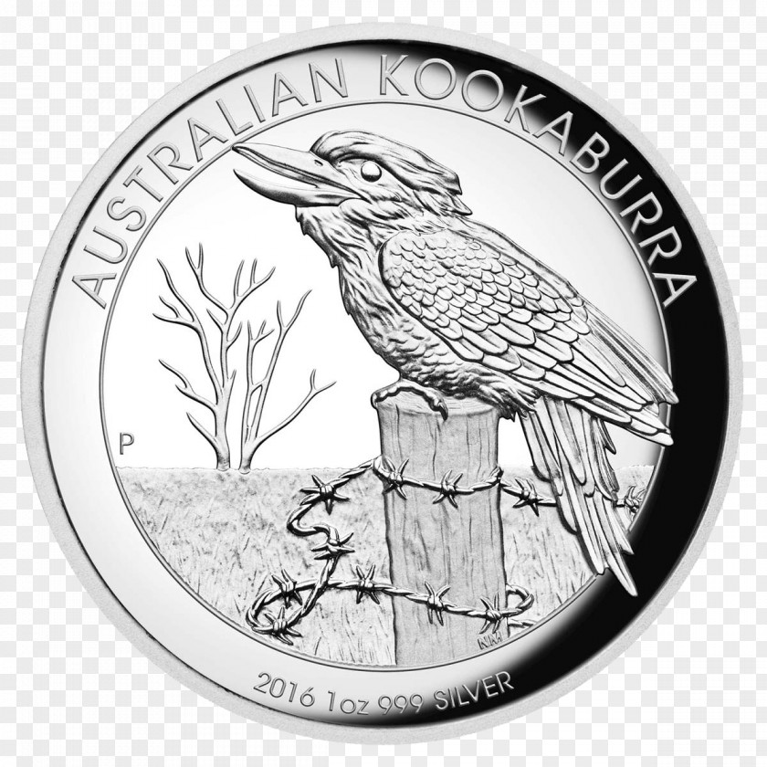 Silver Coin Perth Mint Royal Australian Kookaburra Proof Coinage PNG