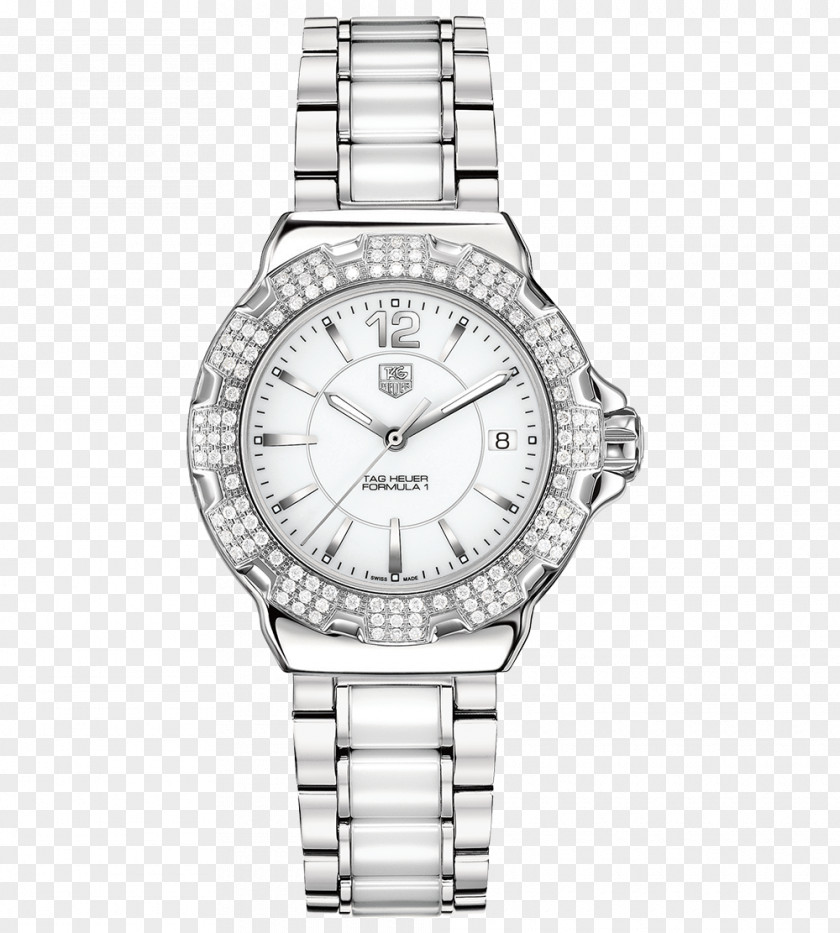 Tag Heuer Watches Female Form Silver Watch TAG Quartz Clock Diamond Luneta PNG