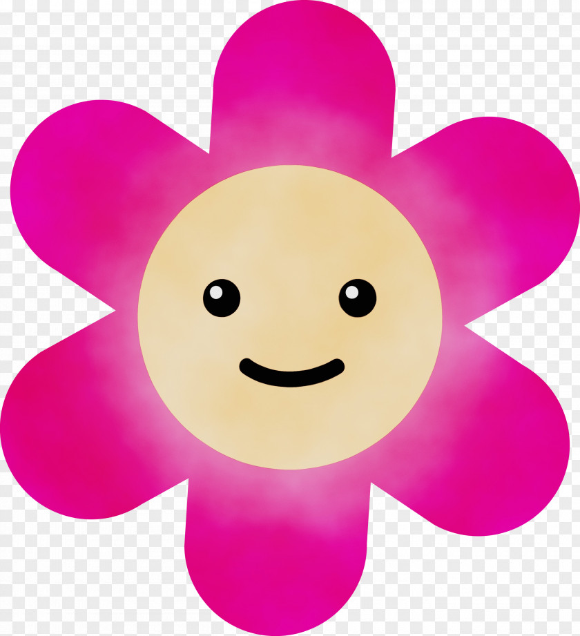 Cartoon Flower Petal Smiley Infant PNG