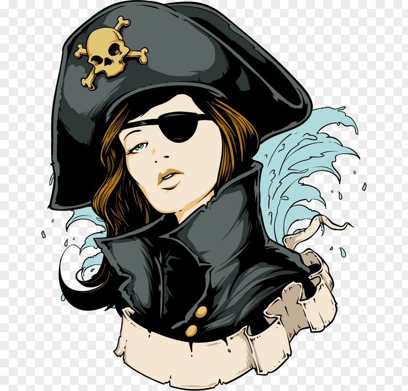 Female Pirate Piracy Stock Illustration PNG