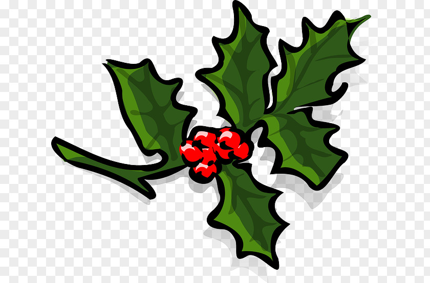 Holly Leaf Christmas Clip Art PNG