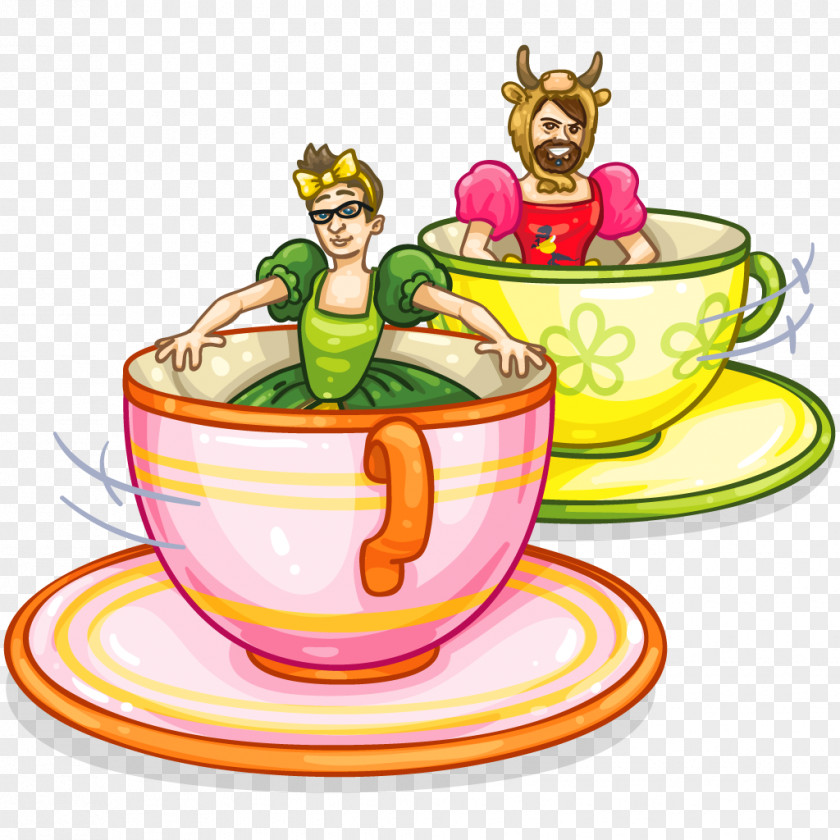 Mad Hatter Teacups Coffee Cup PNG