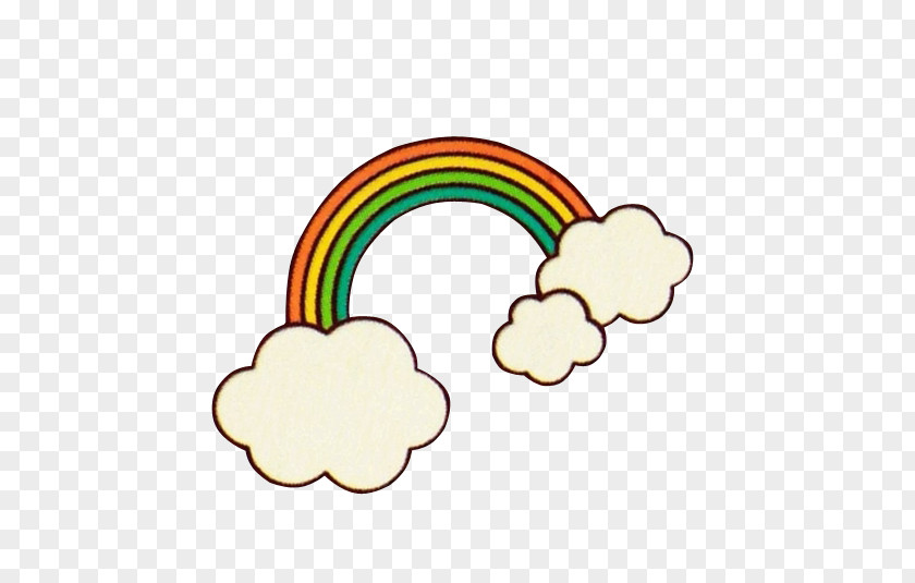 Rainbow Cloud Iridescence Clip Art PNG