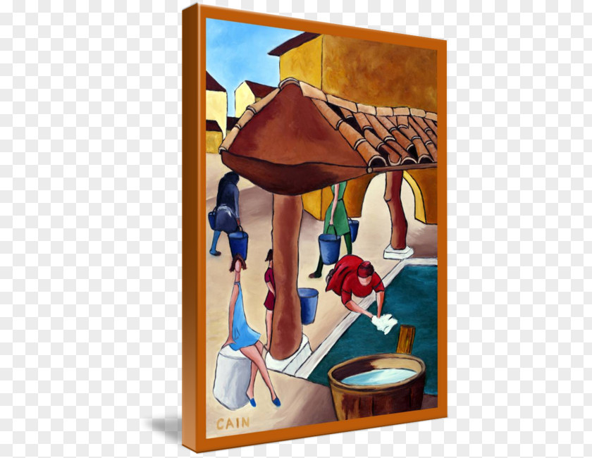 Roof Tile Painting Modern Art Recreation PNG