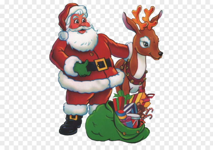 Reindeer Santa Claus Christmas Ornament Clip Art PNG