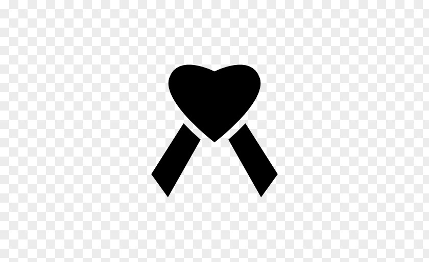 BLACK RIBBON Logo Heart Ribbon PNG