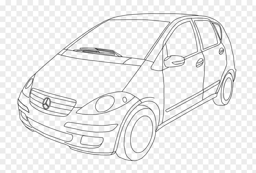 Car Door Compact Drawing Line Art PNG