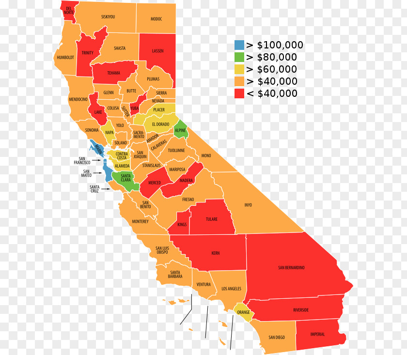 Income Los Angeles County, California Nevada Channel Islands Treaty Of Guadalupe Hidalgo Wikipedia PNG