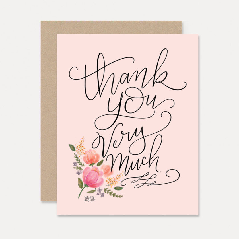 Thank You Wedding Invitation Greeting & Note Cards Gift Paper Floral Design PNG