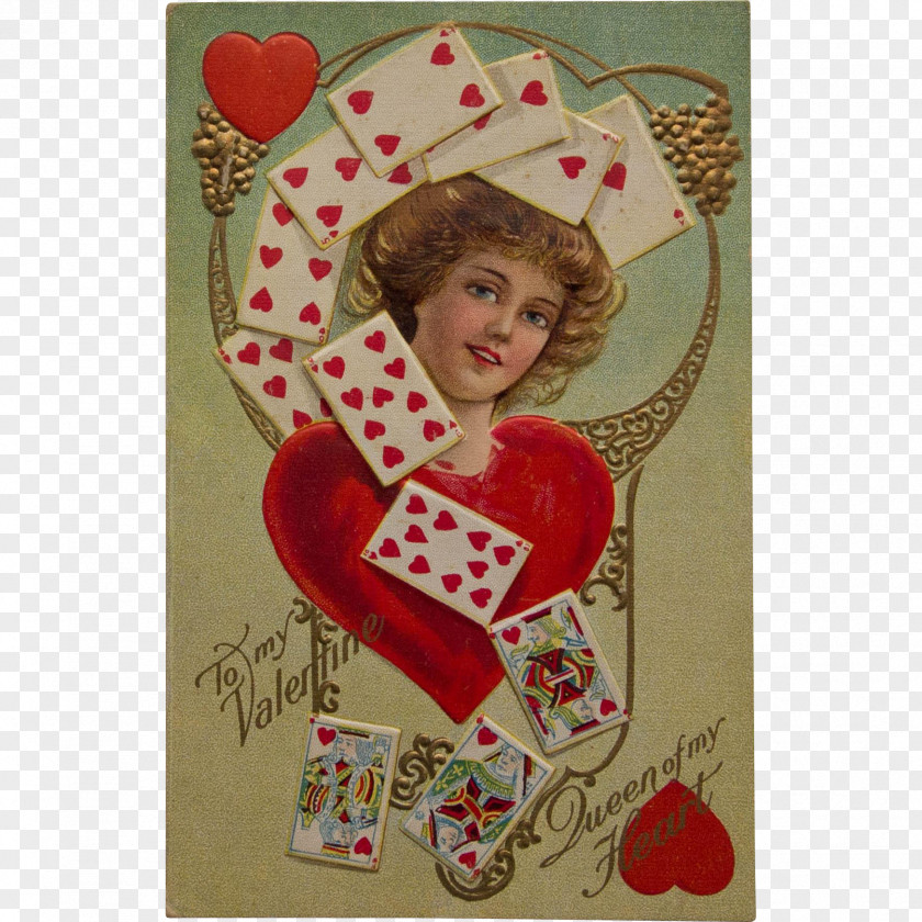 Valentines Postcard Picture Frames Textile Toddler Playing Card Game PNG