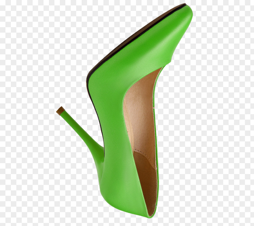 A Green High Heels High-heeled Footwear Shoe Designer PNG