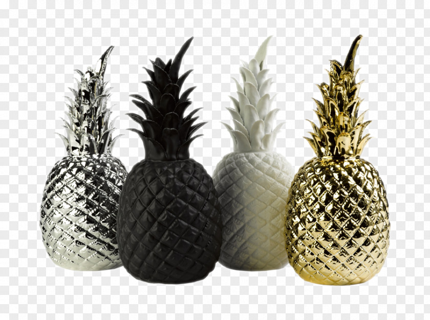 Gold Pineapple Porcelain Ceramic Furniture Vase PNG