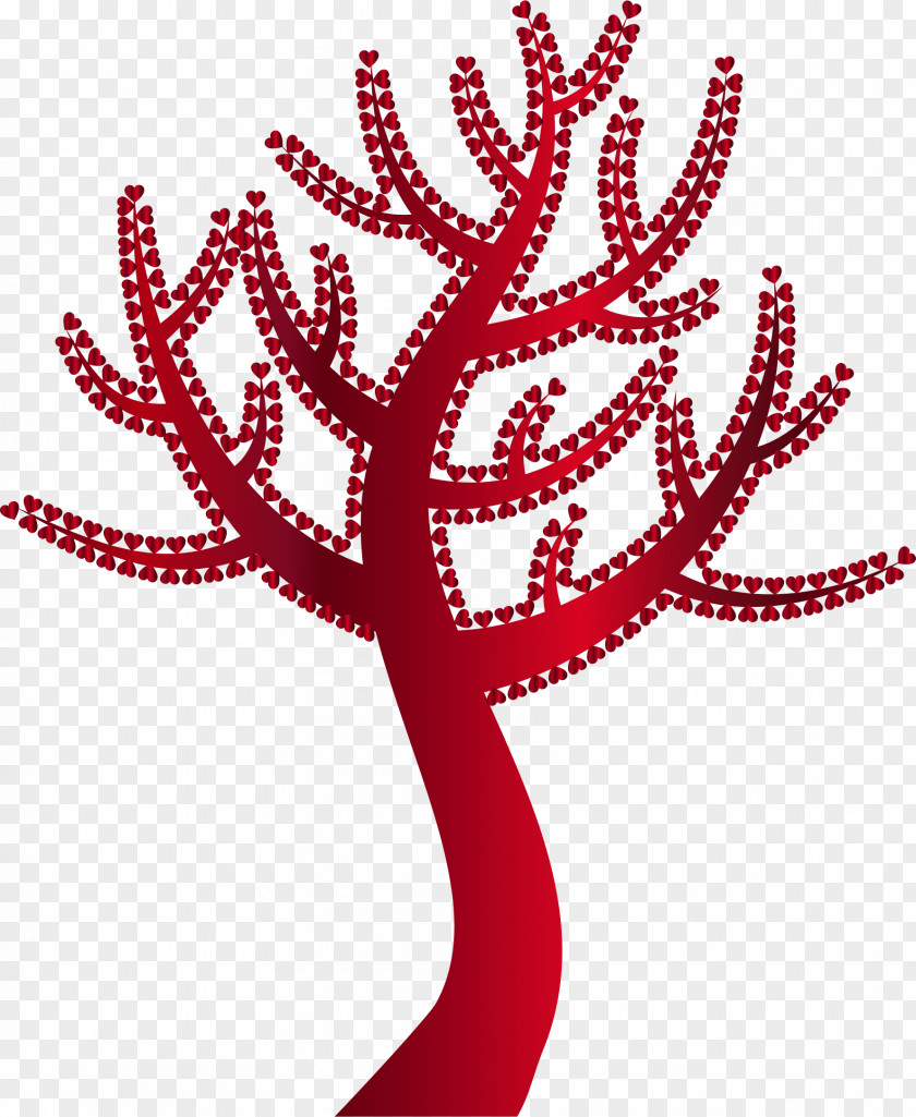 Heart Tree Valentine's Day Clip Art PNG