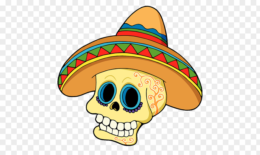 Skull Calavera Mexican Cuisine Clip Art PNG