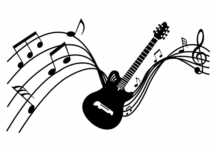 String Instrument Cartoon White Black-and-white Music Font PNG