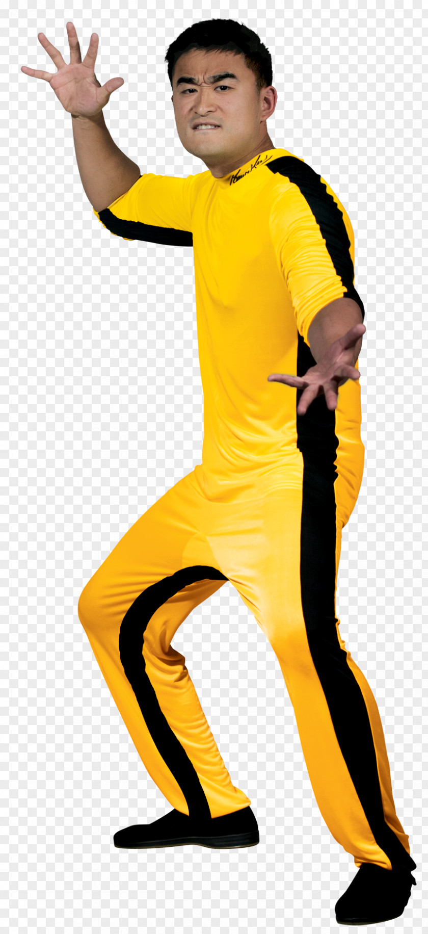 Yellow Dancer Bruce Lee The Game Of Death Costume Jumpsuit Martial Arts PNG