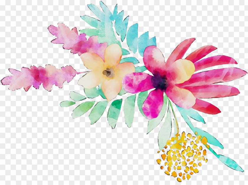 Artificial Flower Plant Watercolor Pink Flowers PNG