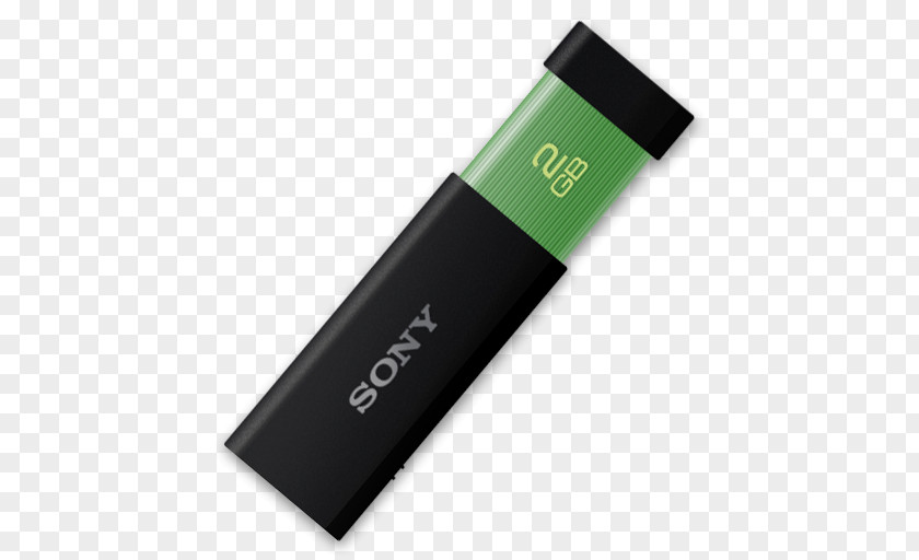 Painted Green USB Flash Drive Download PNG