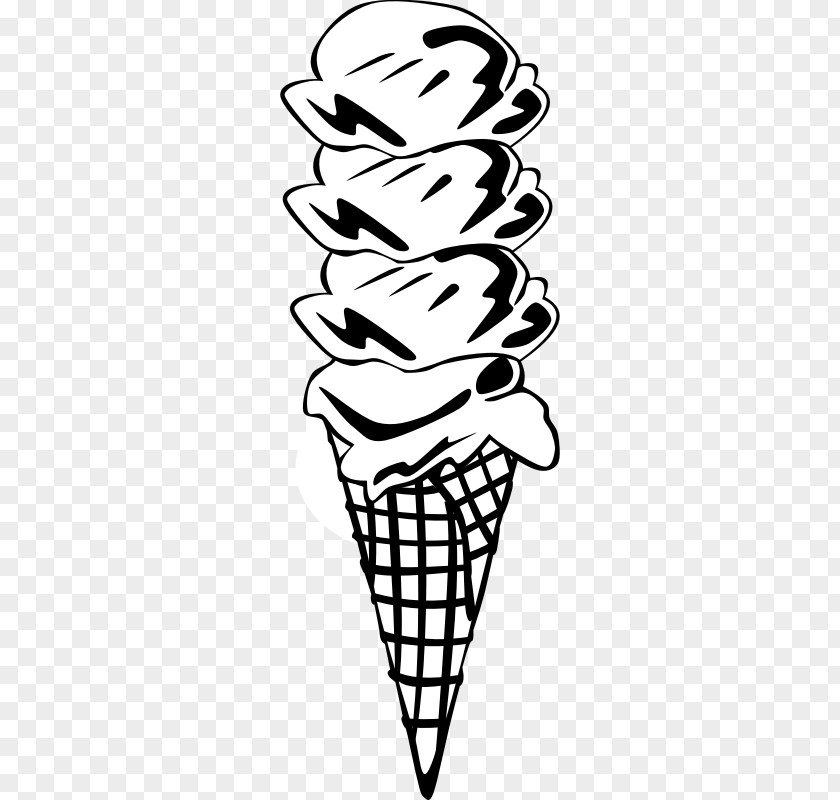 Dessert Cliparts Black Ice Cream Cone Chocolate Waffle PNG