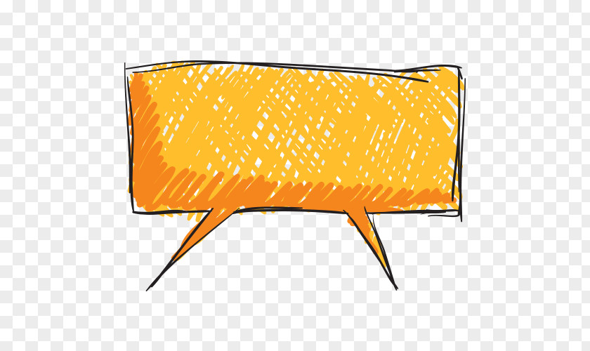 Hand Painted Yellow Cartoon Chat Box Speech Balloon Dialog PNG
