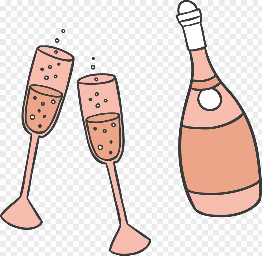 Party Champagne Wine Clip Art PNG