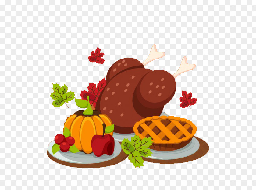 Thanksgiving Food Turkey Dinner Birthday Cake Clip Art PNG