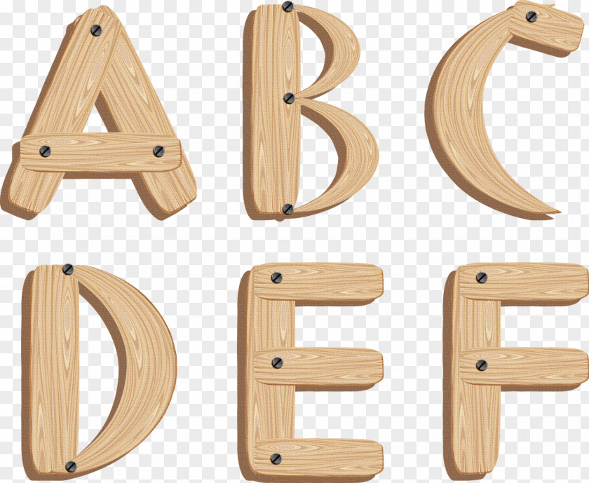Wood Letter English Alphabet PNG
