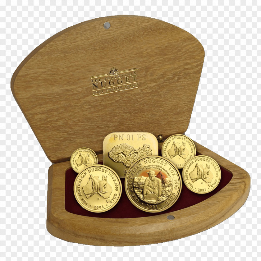 Gold Nugget Coin Australian Silver PNG
