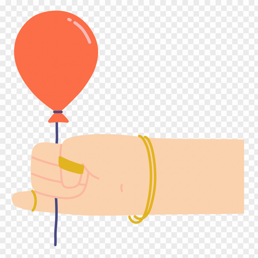 Hand Holding Balloon PNG