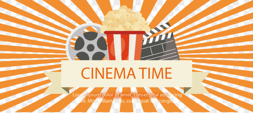 Movie Popcorn Vector Illustration Material PNG