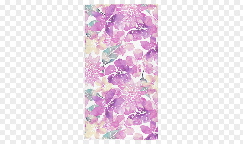 Purple Watercolor Flowers Painting Floral Design Flower Pattern PNG