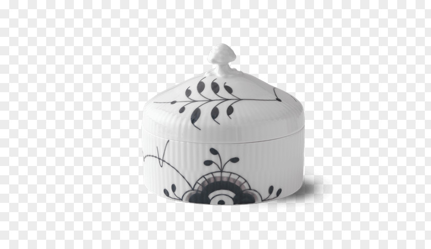 Royal Copenhagen Musselmalet Bombonierka White Ceramic PNG