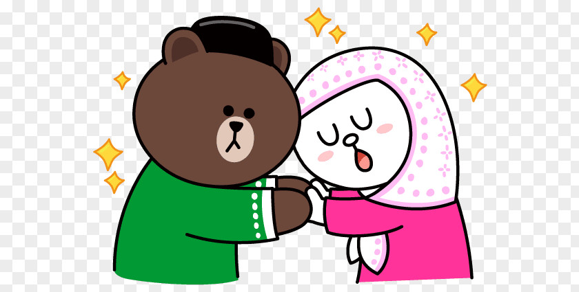 Special Eid Al-Fitr Line Friends Sticker PNG