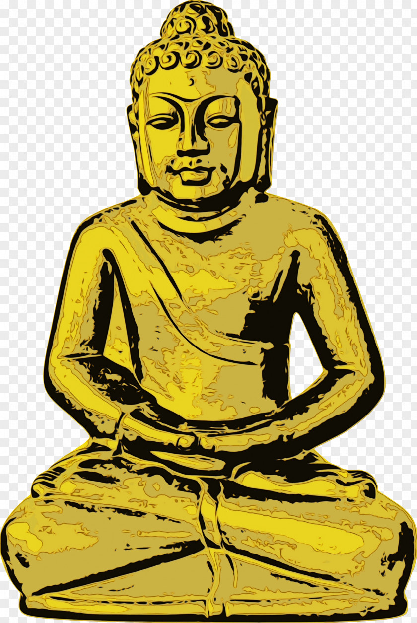 Artwork Kneeling Buddha Cartoon PNG