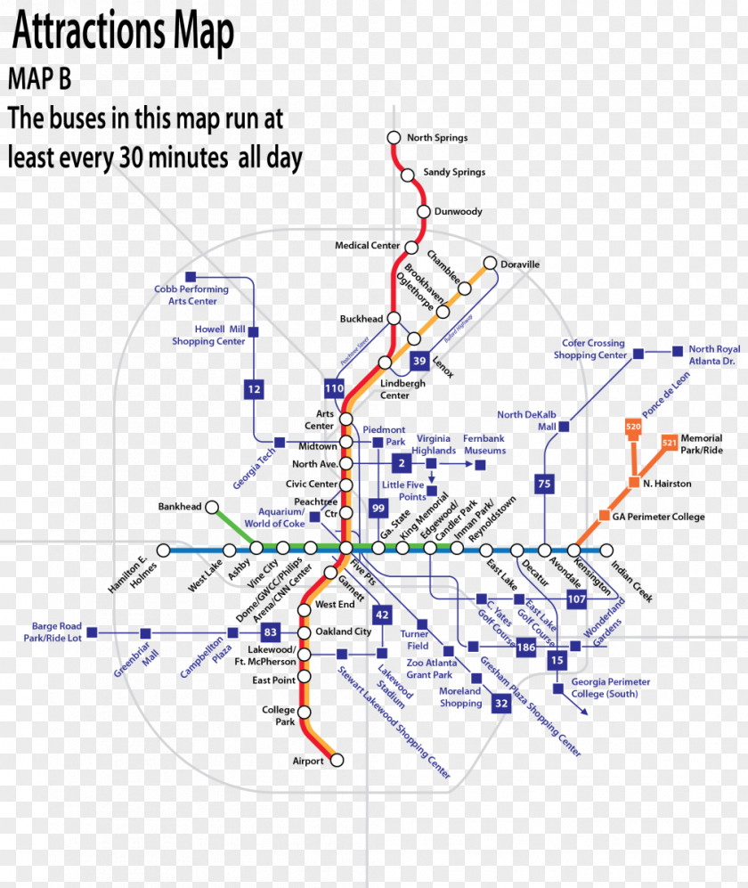 Bus Metropolitan Atlanta Rapid Transit Authority Map Airport Station PNG