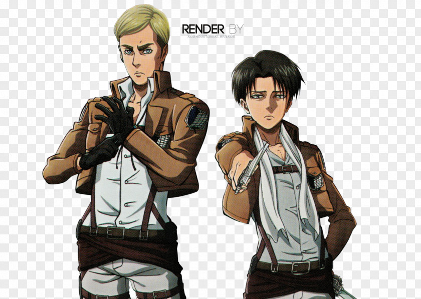 Eren Yeager Attack On Titan Levi Character Rendering PNG