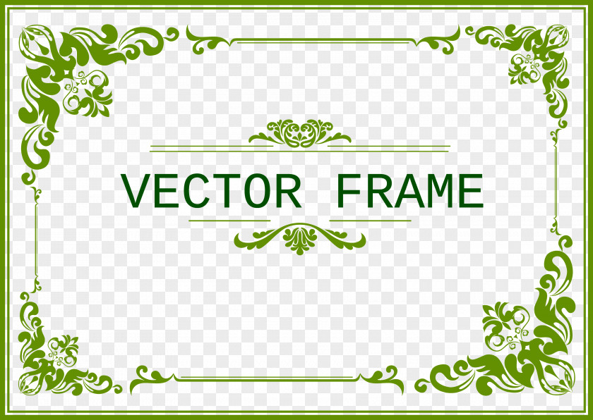 Green Frame Template CorelDRAW PNG