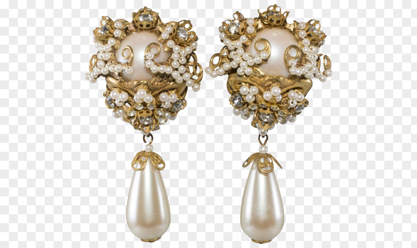 Imitation Pearl Earring Body Jewellery PNG