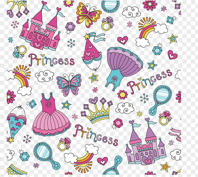 Princess Element Background Vector Material Euclidean Royalty-free Clip Art PNG