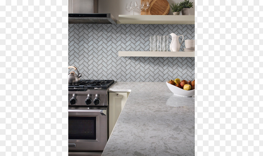 Kitchen Tile Herringbone Pattern Bevel Countertop PNG