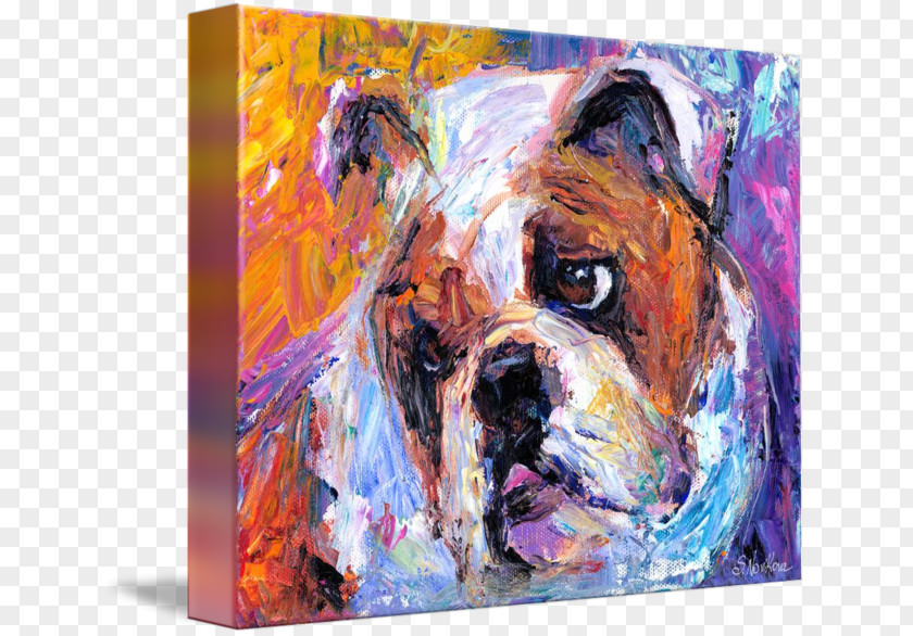 Painting French Bulldog Dog Breed Dorset Olde Tyme Bulldogge PNG