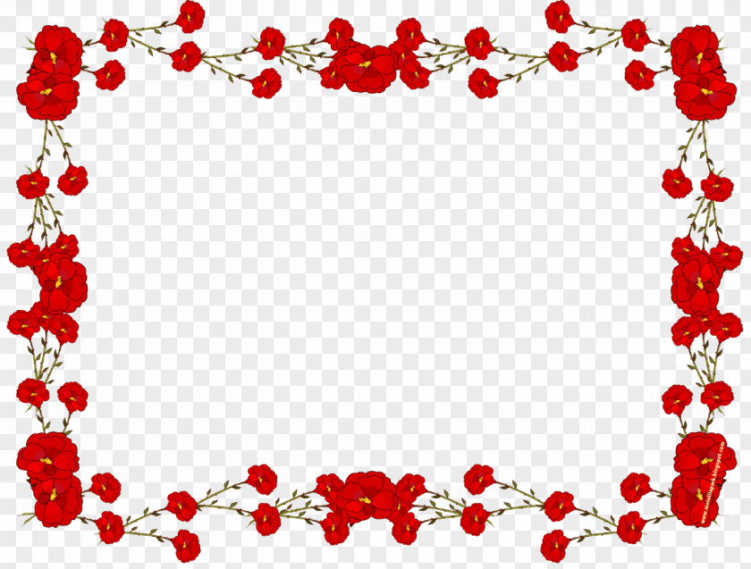 Red Flower Frame Transparent Picture Rose Clip Art PNG
