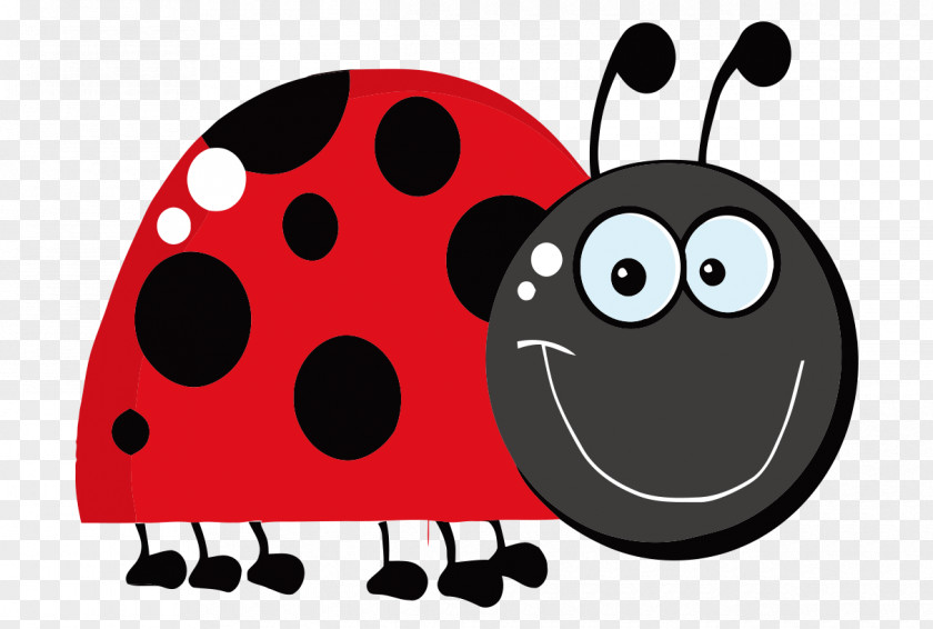 Hand-painted Cartoon Smiley Ladybird Royalty-free Clip Art PNG
