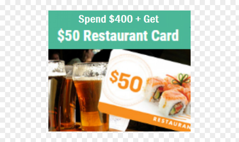 Sushi Restaurant Cuisine Meal Gift Card PNG