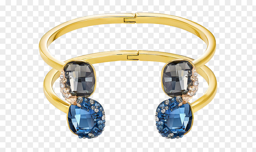 Swarovski Jewelry Gold Bracelet Earring AG Bangle Jewellery PNG