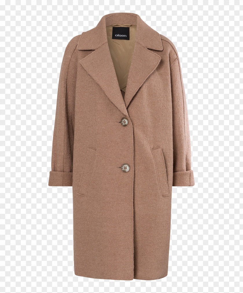 Woll Overcoat Trench Coat Beige PNG