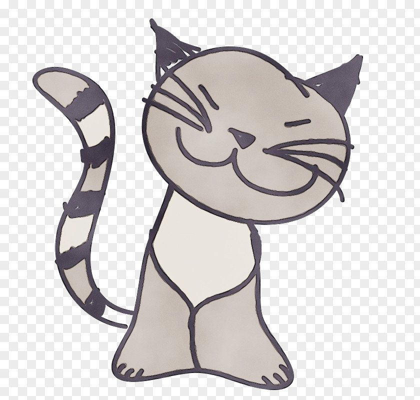 Cat Cartoon Small To Medium-sized Cats Whiskers Tail PNG